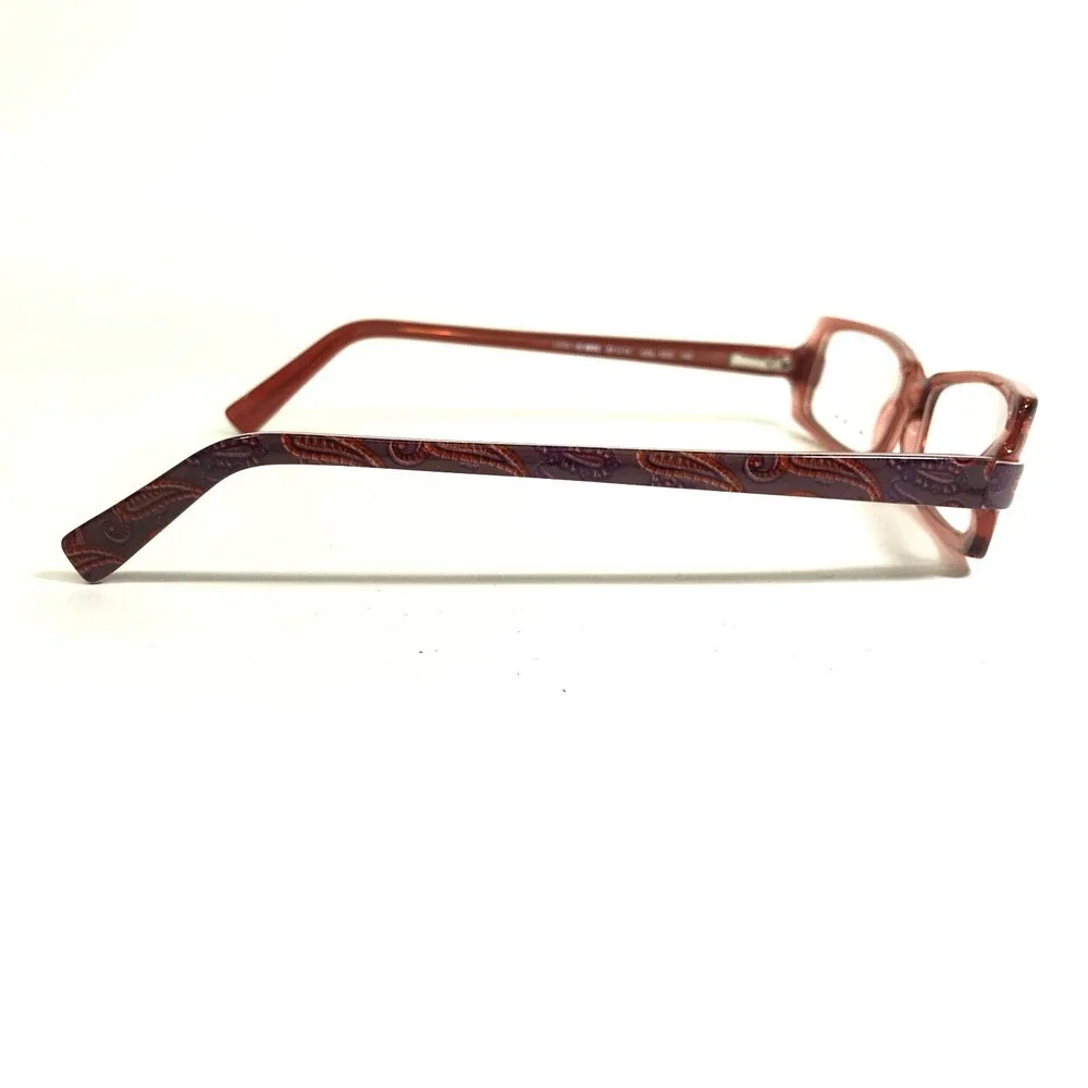 ETRO Eyeglasses Frames MOD.VE 9802 COL.1DQ Clear Red Purple Paisley 51-14-140